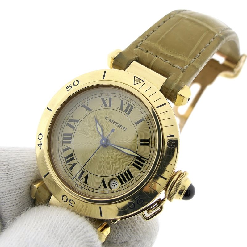 Image 6 of Cartier Pasha Automatic; 18k gold unisex watch