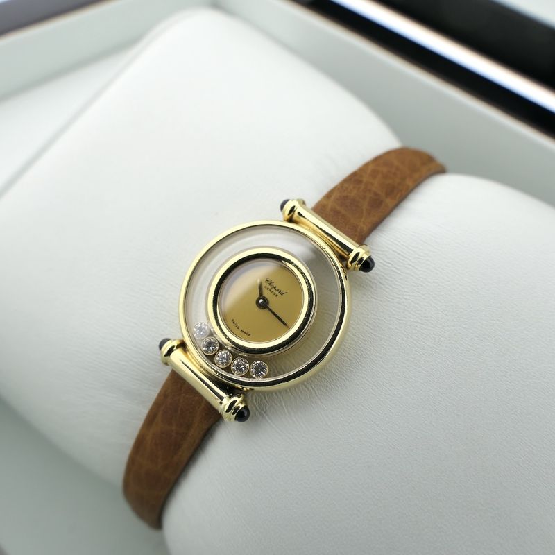 Image 13 of Chopard Happy Diamonds 4112; 18k gold women's watch with diamonds