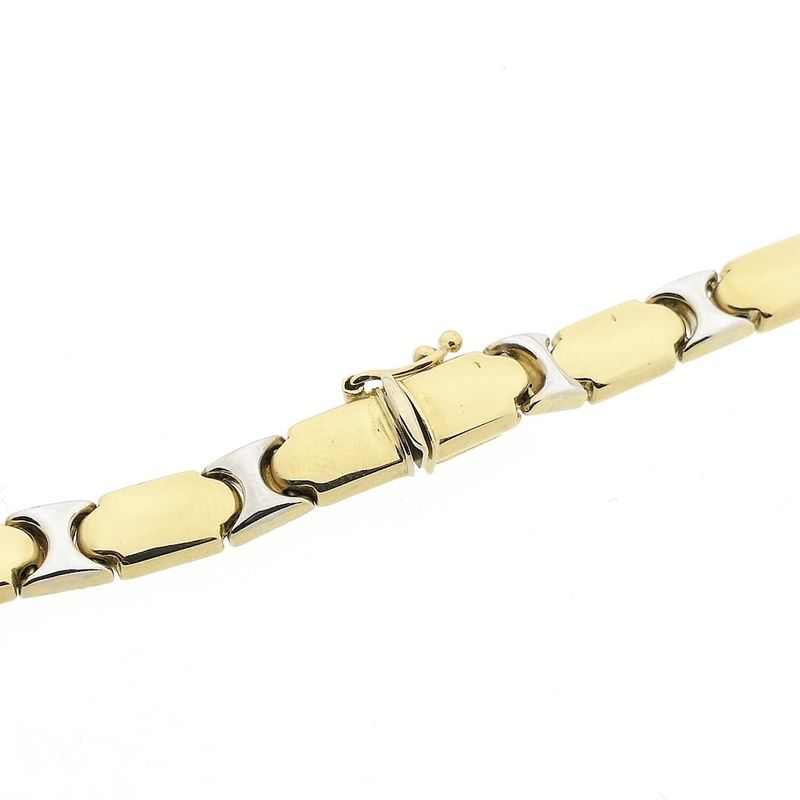 Image 3 of Two-tone gold fantasy link necklace