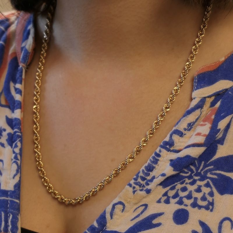 Image 9 of Gold twisted link chain | 52.5 cm