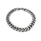 Image 1 of Silver robust gourmet link bracelet; Men | 21.5 cm