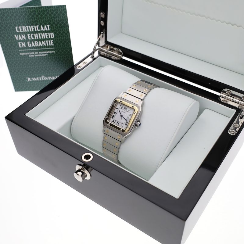 Image 19 of Cartier Santos Carree Automatic 2961; 18k. Gold/steel watch