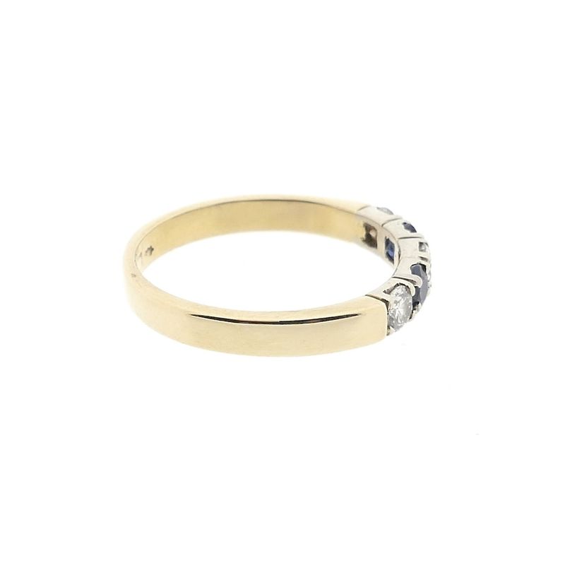 Image 5 of Gold ring with sapphire and diamond | 0.30 ct.