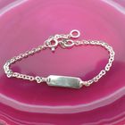 Image 3 of Silver link bracelet with engraving plate