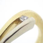 Image 3 of Two-tone gold subtle ring with diamond; 0.04 ct.