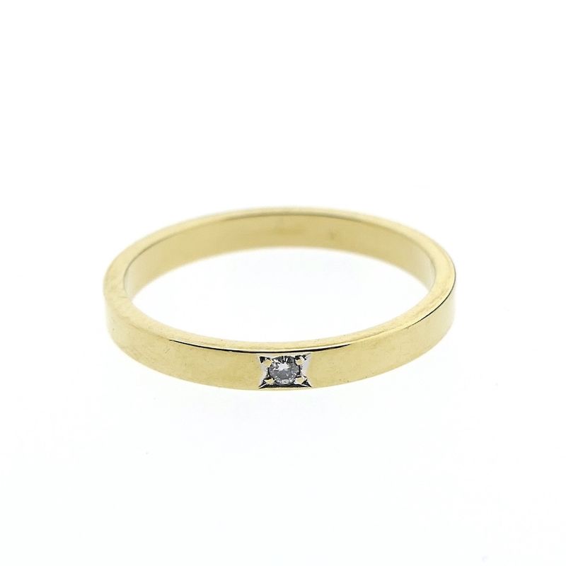 Image 4 of Gold sliding ring with diamond; 0.01 ct. | Jeunesse