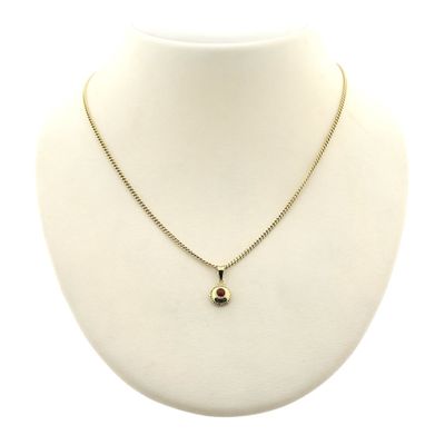 Image 2 of Antique gold pendant with blood coral