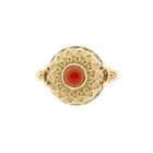 Image 3 of Vintage two-tone gold ring with carnelian