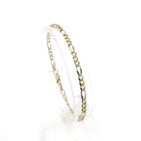 Two-tone gold Figaro link bracelet