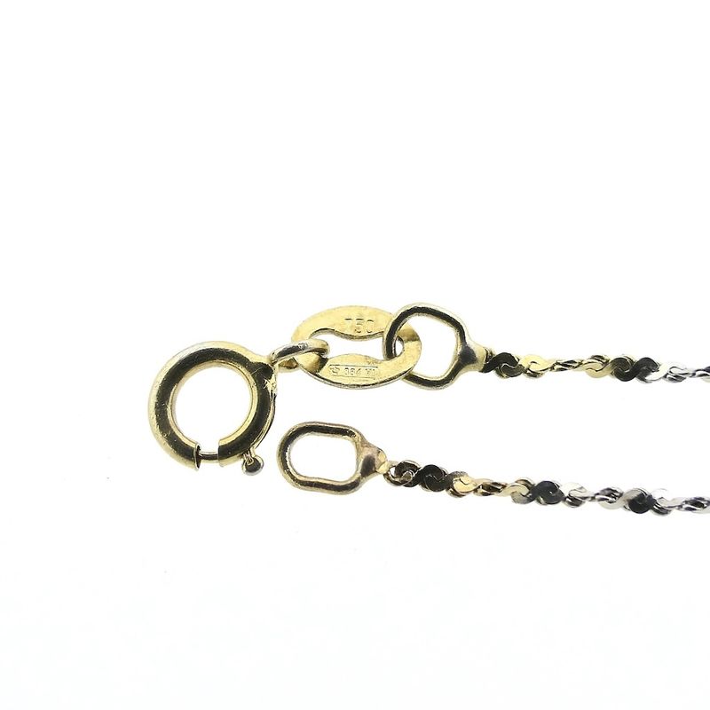 Image 5 of 18K tricolor gold twisted thin chain | 40 cm