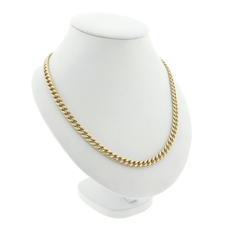 Image 3 of Gold gourmet link chain | 63 cm