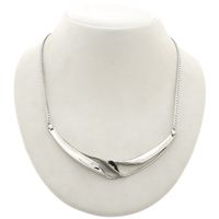 Silver necklace with fixed pendant | 42 cm