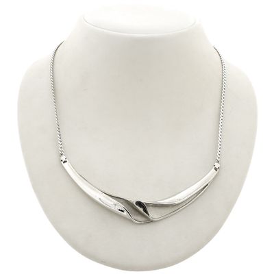 Image 1 of Silver necklace with fixed pendant | 42 cm