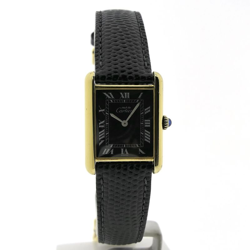 Image 14 of Cartier Tank Vermeil; Vintage mechanical women's watch