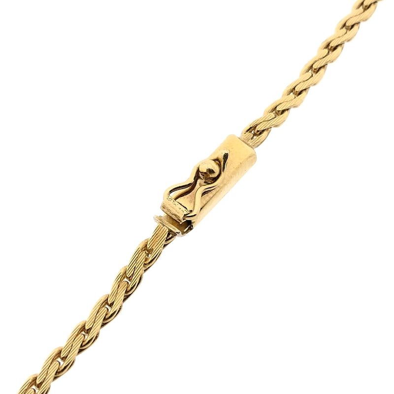 Image 7 of Gold Fantasy Link Necklace with Fixed Pendant; 14 Karat; 43 cm