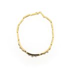 Image 3 of Gold link bracelet with ruby ​​and diamonds; 0.89 ct.