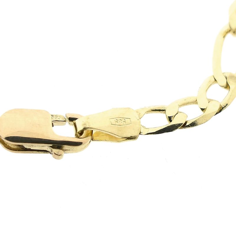 Image 5 of 14k Gold Figaro Necklace; 60.5 cm