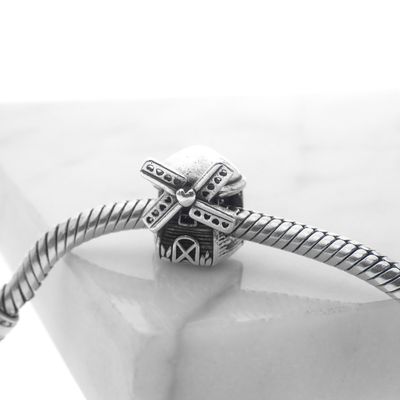 Pandora Moments charm; Silver; Windmill Image 2 of Pandora Moments charm; Silver; Windmill