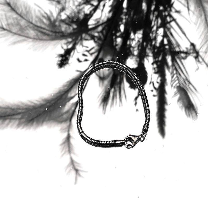 Image 2 of Silver snake link bracelet | 18 cm