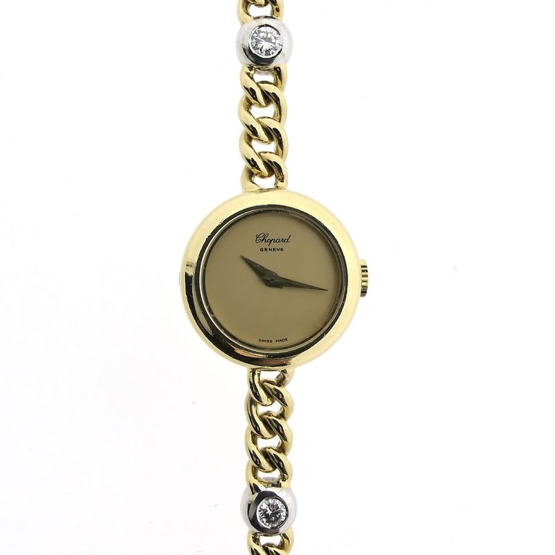 Image 13 of Chopard Geneva Cocktail Watch 3707; Vintage 18k gold women's watch with diamonds