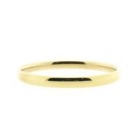 Gold smooth slave bracelet | Ø 61.5 mm