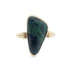 Image 5 of Gold ladies ring with malachite