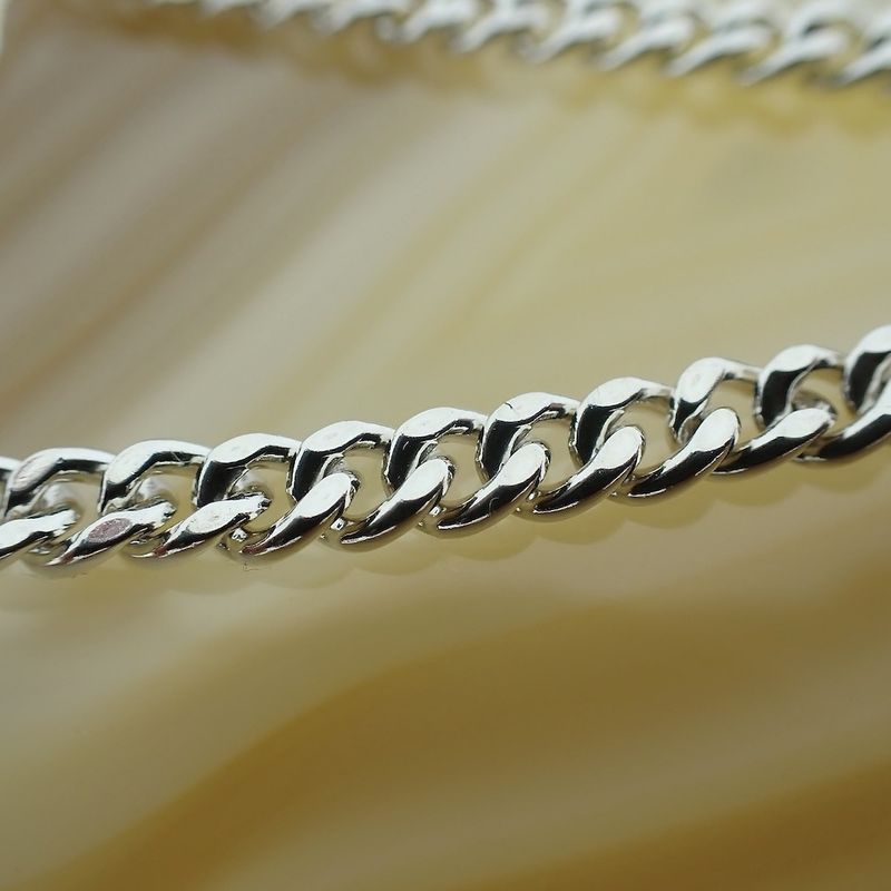 Image 4 of Silver gourmet bracelet with engraving plate | 18.5 cm