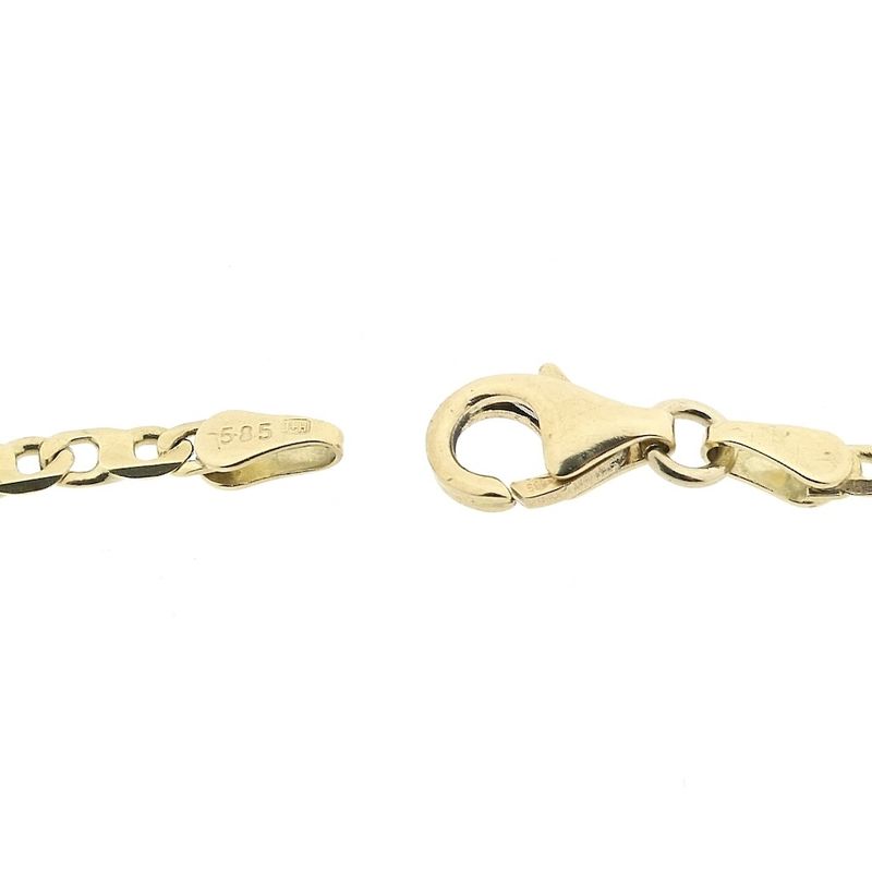 Image 5 of Gold closed Figaro link bracelet