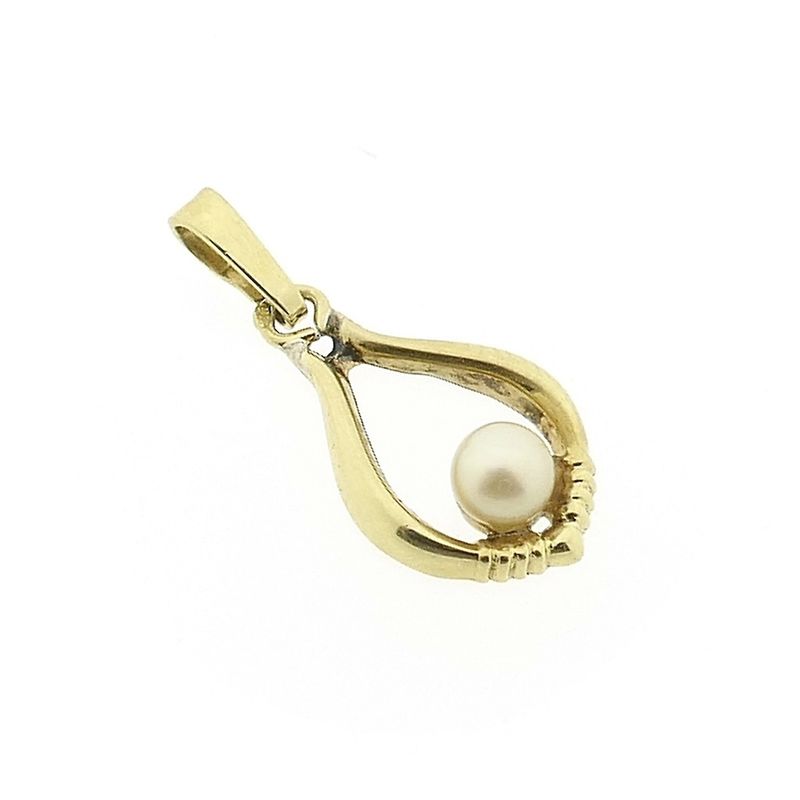 Image 8 of Gold pendant with pearl | Vintage