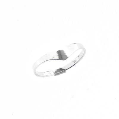 Image 1 of Silver women's ring with zirconia | V-shape