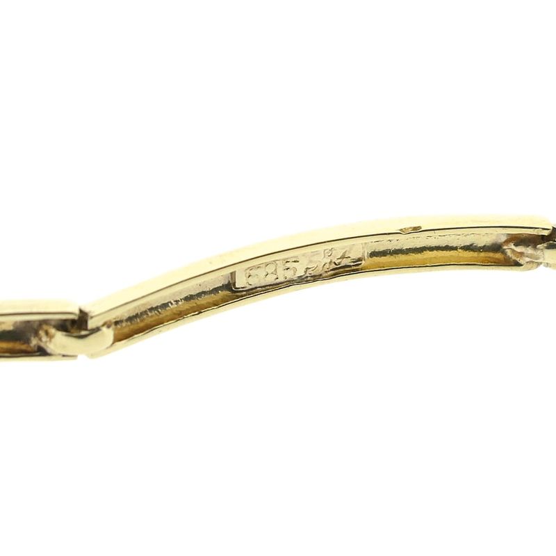 Image 6 of Gold bar link bracelet with zirconia