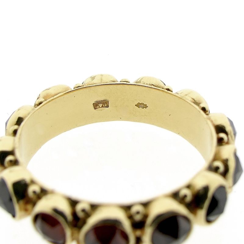 Image 7 of Gold alliance ring with garnet
