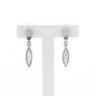 Image 1 of Silver long earrings with zirconia | Swarovski