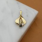 Image 2 of Gold pendant with sapphire and zirconia