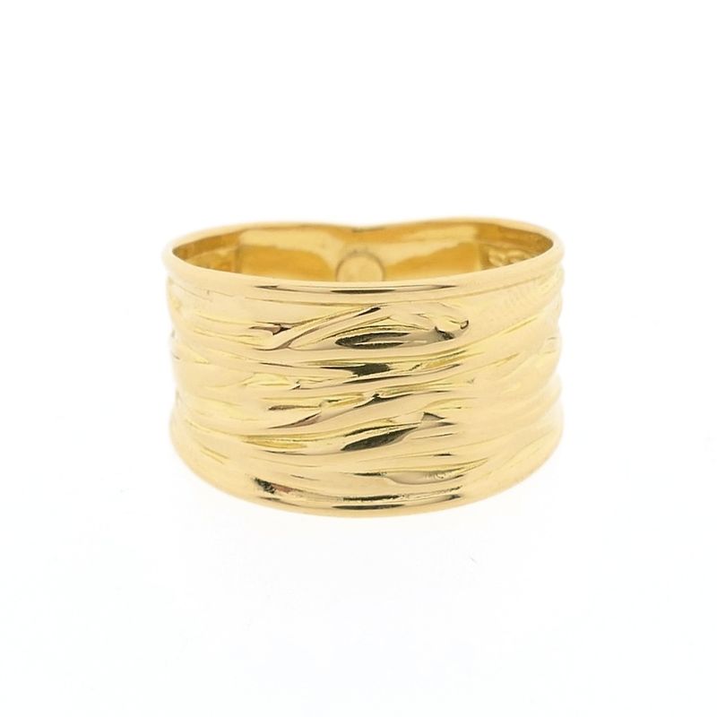 Image 6 of 18 carat gold wide ring