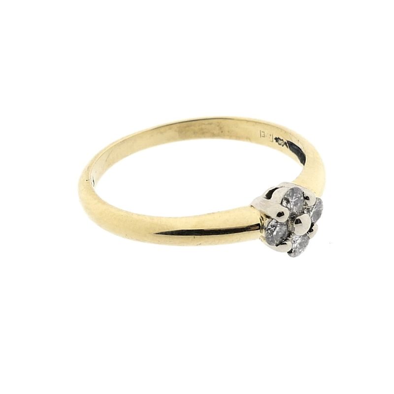Image 7 of Gold ring with diamond | 0.18 ct.