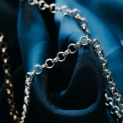 Image 2 of Silver jasseron link chain | 70 cm