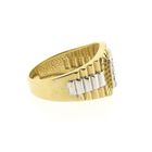 Image 8 of Two-tone gold Rolex President band ring with zirconia