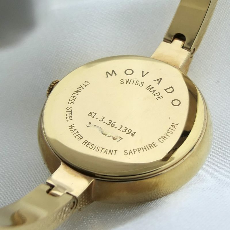 Image 15 of Movado Bela; 607082; Gold-colored women's watch with 'Mother of Pearl' (MOP) dial