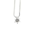 Image 5 of White gold Venetian chain with fixed pendant and diamond; 0.10 ct.