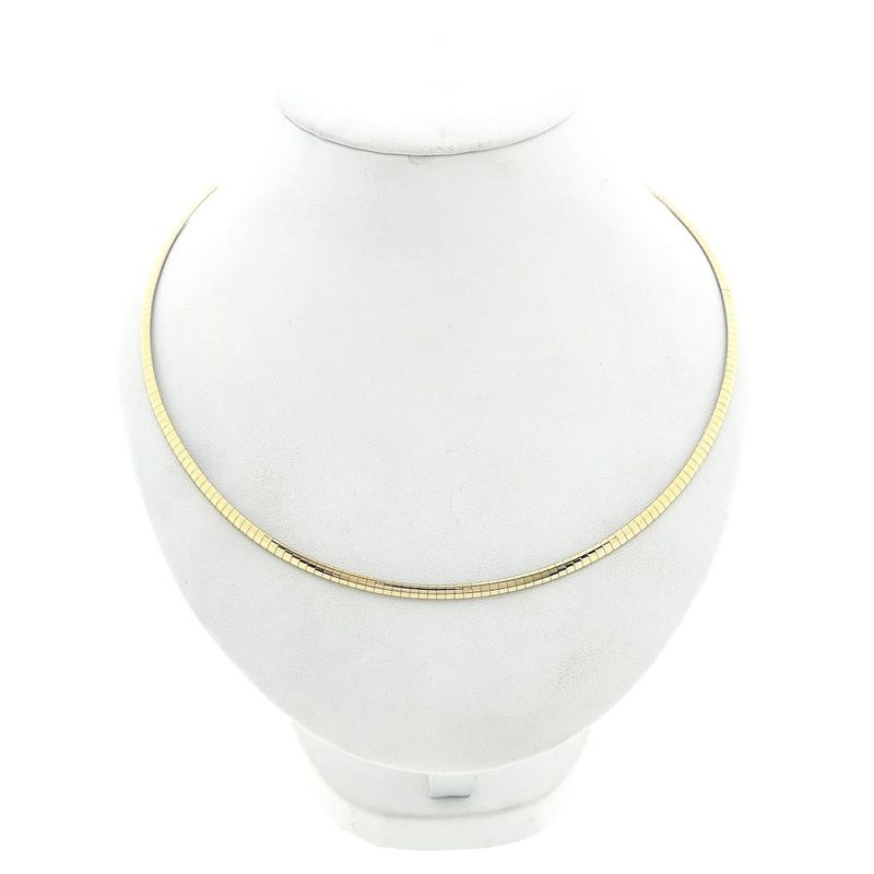 Image 1 of Bicolor gold omega link necklace; Dancangelo