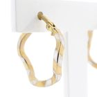 Image 4 of Bicolor Gold Earrings; Ø 19.5 mm