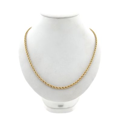 Afbeelding 1 van Gouden gedraaide schakelketting | 60,5 cm