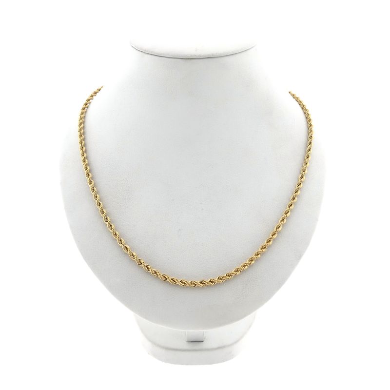 Image 1 of Twisted Gold Chain Necklace | 60.5 cm