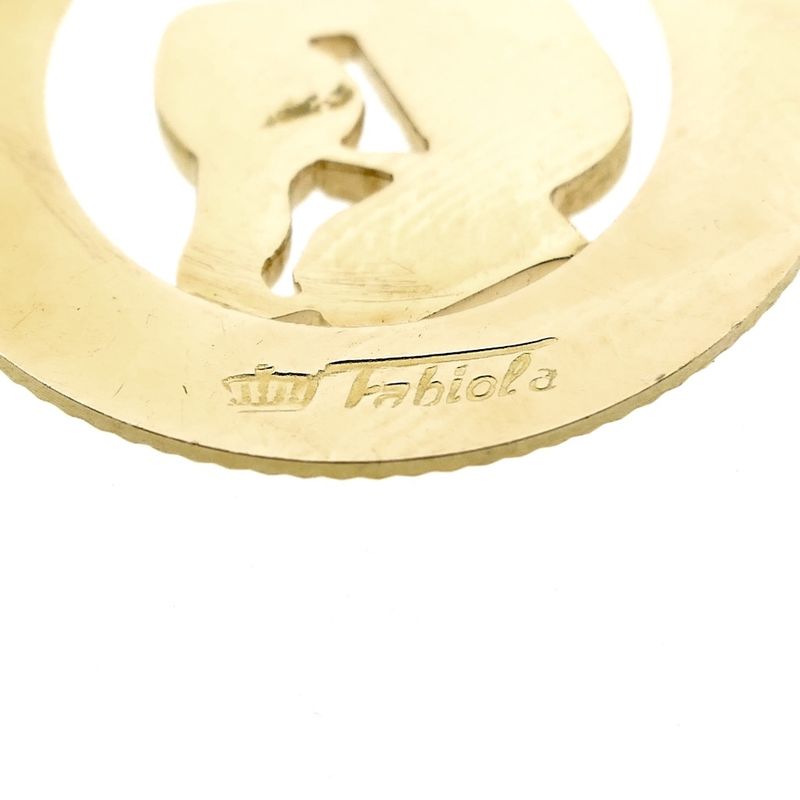 Image 4 of Fabiola gold zodiac sign pendant; Aquarius
