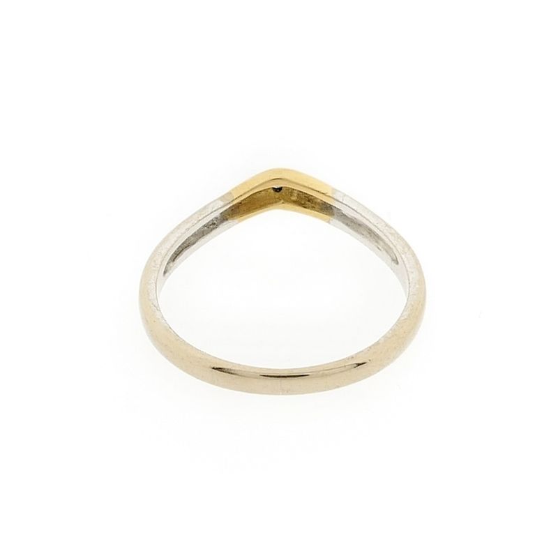 Image 5 of Two-tone gold ring with 0.005 ct diamond.