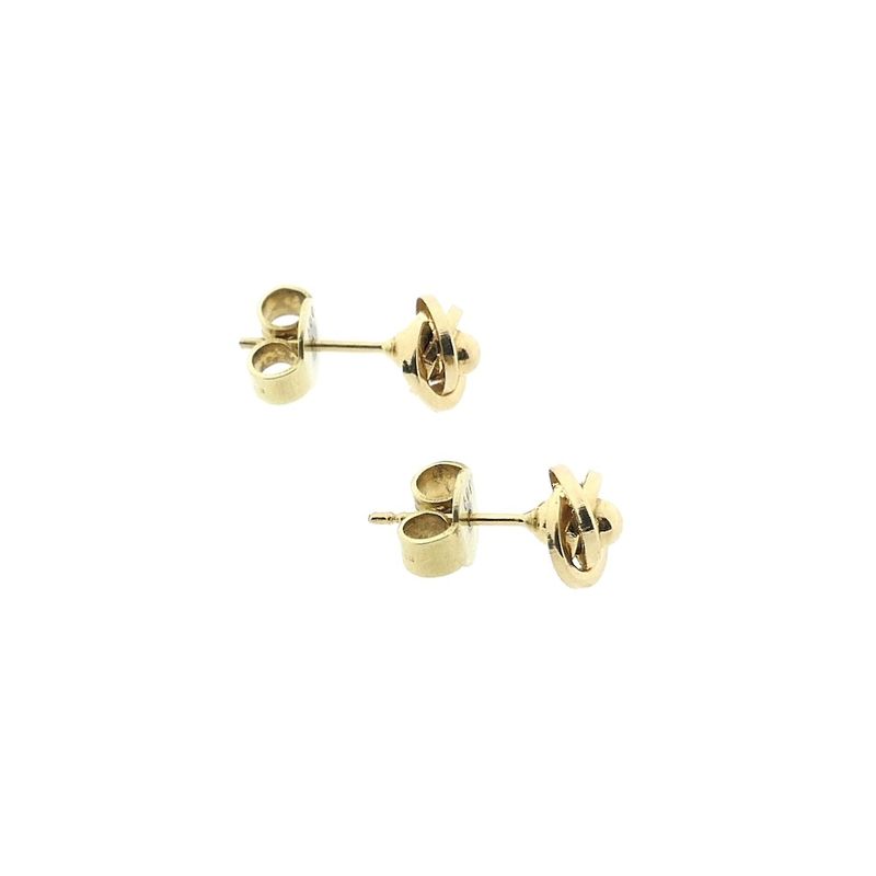 Image 10 of Vintage gold flower-shaped stud earrings