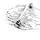 Image 8 of Large silver brooch | Floral design