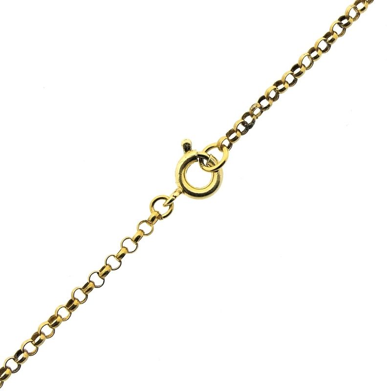 Image 8 of Gold jasseron link chain with fixed pendant