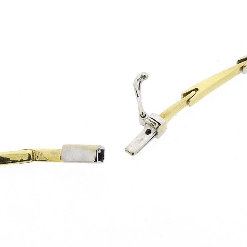 Image 5 of Two-tone gold necklace with diamond; 0.16 ct.